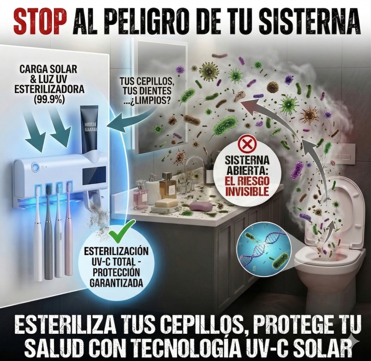 Soporte Esterilizador Cepillos UV